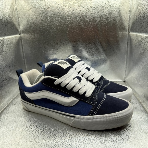 Size 10.5M/12W Vans Off‎ The Wall Navy Blue Unisex Casual Sneakers 721356
